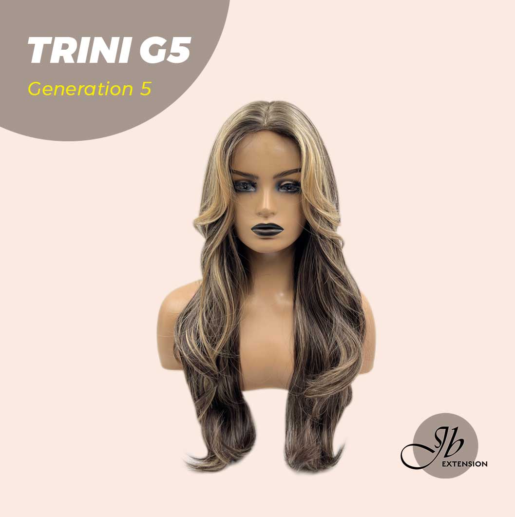 JBEXTENSION GENERATION FIVE 24 Inches Dark Brown With Highlight Women Wig TRINI G5