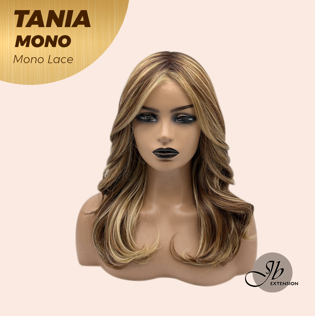 [PRE-ORDER] JBEXTENSION TANIA MONO Monofilament Handmade Wig 6X5 Full Monofilament Hand Tied Top Wig 18 Inches Butter Cream Mono Lace Wig With Anti-slip Silicone Strips Glueless Wig TANIA MONO【BENDY EAR TABS】