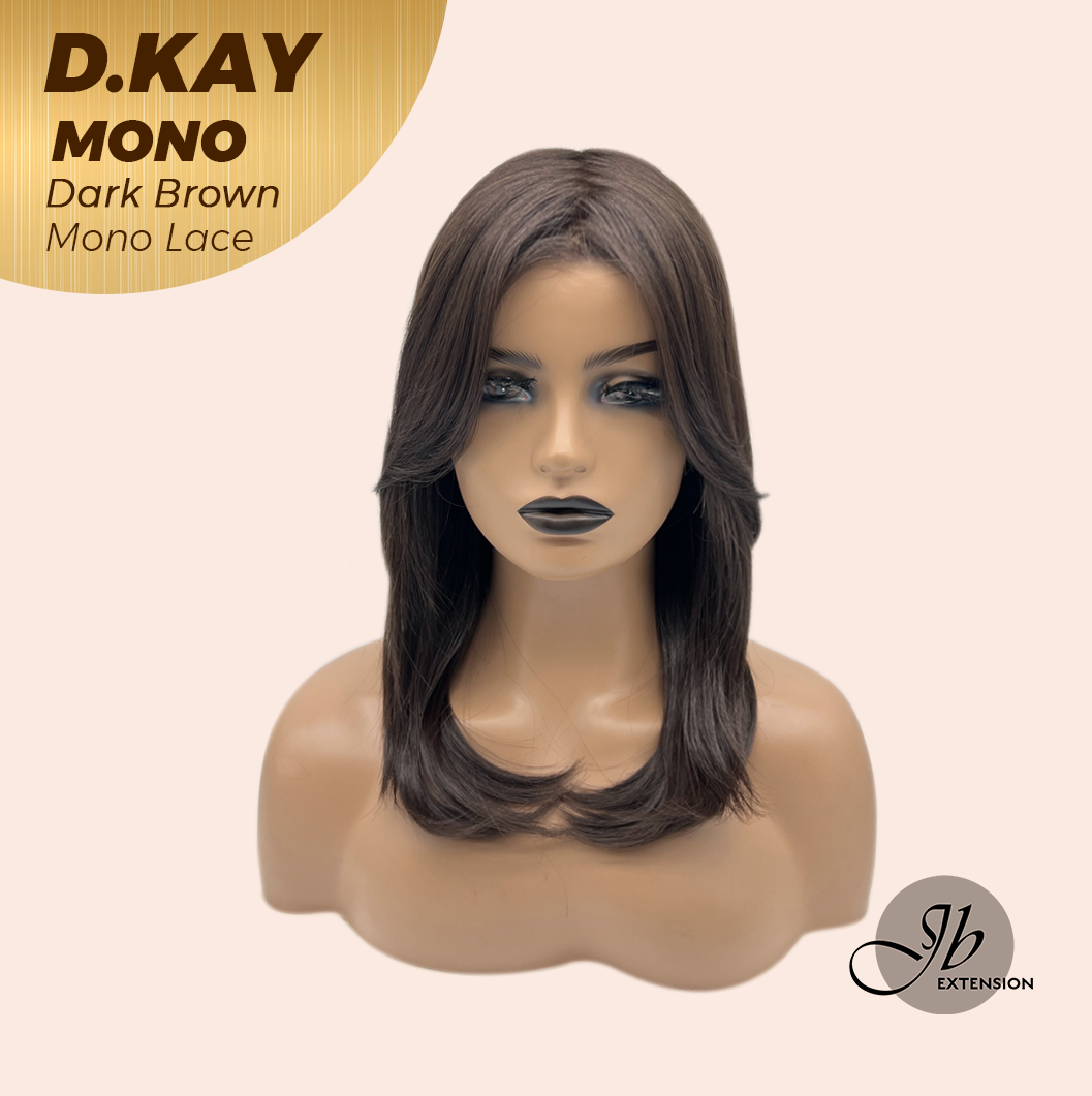 [PRE-ORDER] JBEXTENSION D.KAY MONO Partial Monofilament Wig 18 Inches Dark Brown Partial Mono Lace Glueless Women Fashion Wig D.KAY MONO DARK BROWN【BENDY EAR TABS】
