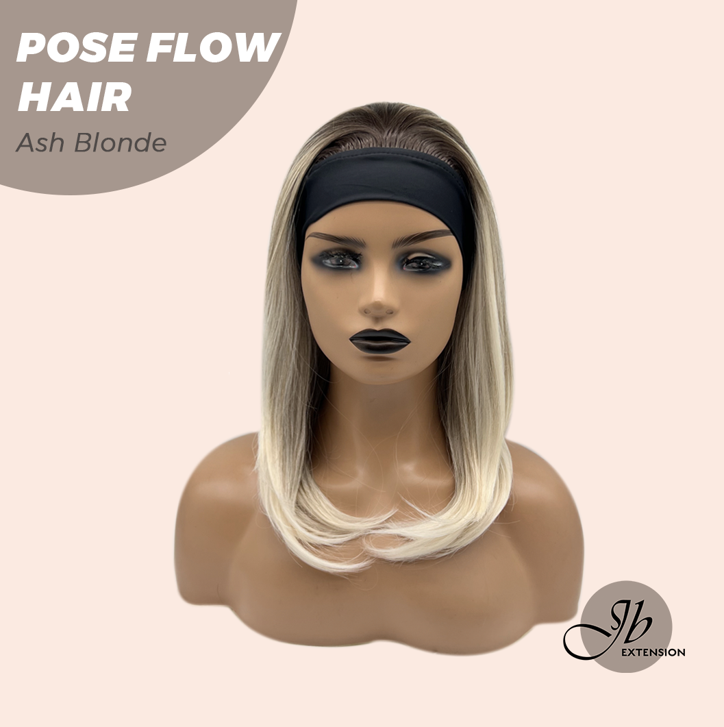 JBEXTENSION 18 Inches Ash Blonde Headband Wig POSE FLOW HAIR - ASH BLONDE