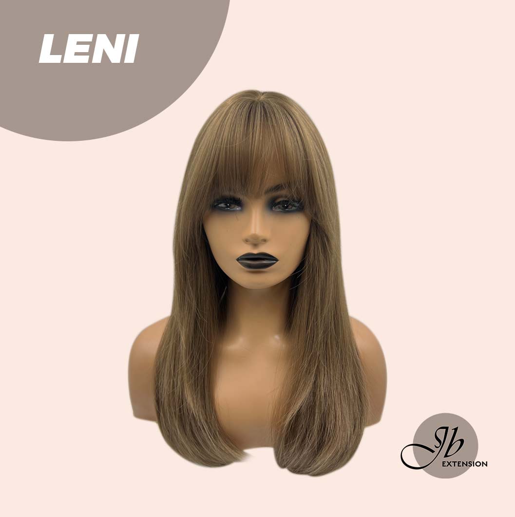 JBEXTENSION 22 Inches Brown Fashion Wig With Bangs LENI