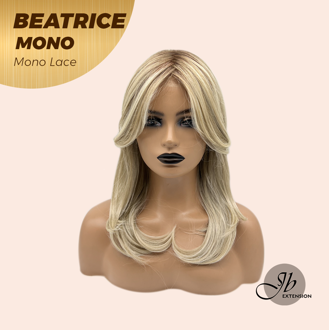 [PRE-ORDER] JBEXTENSION BEATRICE MONO Monofilament Handmade Wig 6X5 Full Monofilament Hand Tied Top Wig 17 Inches Golden Blonde Mono Lace Wig Glueless Wig BEATRICE MONO【BENDY EAR TABS】