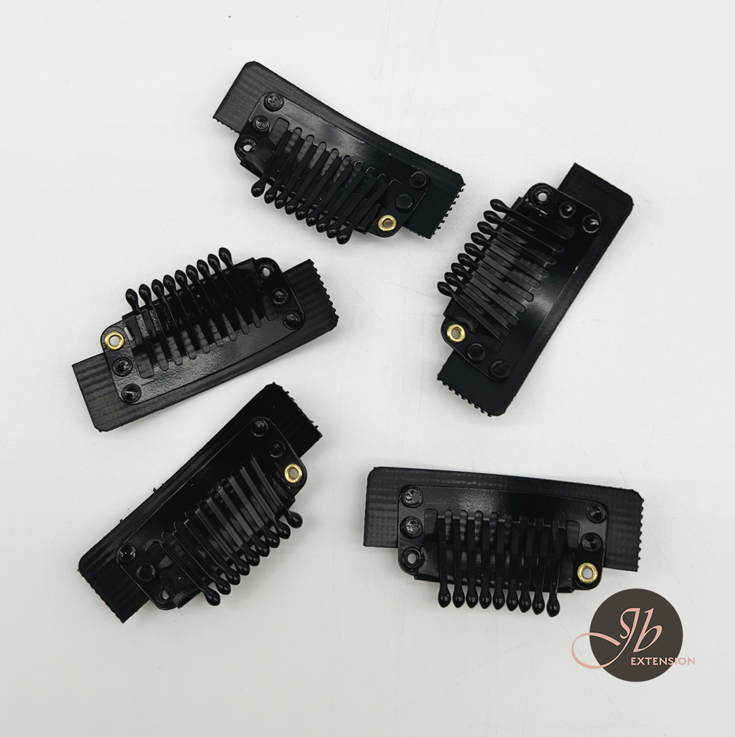 JBEXTENSION 5 Pcs 9-teeth Hair Extension Adjustable Smart Clips Hair Extension Wigs Reusable Snap Clips Comb Small Snap Wig Accessories for Women Wigs Smart Clips 5 Pcs