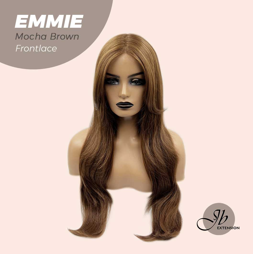 Get the look with our Pre-Cut Frontlace Glueless Wig EMMIE MOCHA BROWN
