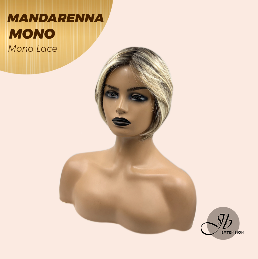 [PRE-ORDER] JBEXTENSION MANDARENNA MONO Monofilament Handmade Wig 6X5 Full Monofilament Hand Tied Top Wig 8 Inches Dark Blonde Mono Lace Handmade Futura Fiber Wig With Anti-slip Silicone Strips Glueless Wig MANDARENNA MONO【BENDY EAR TABS】