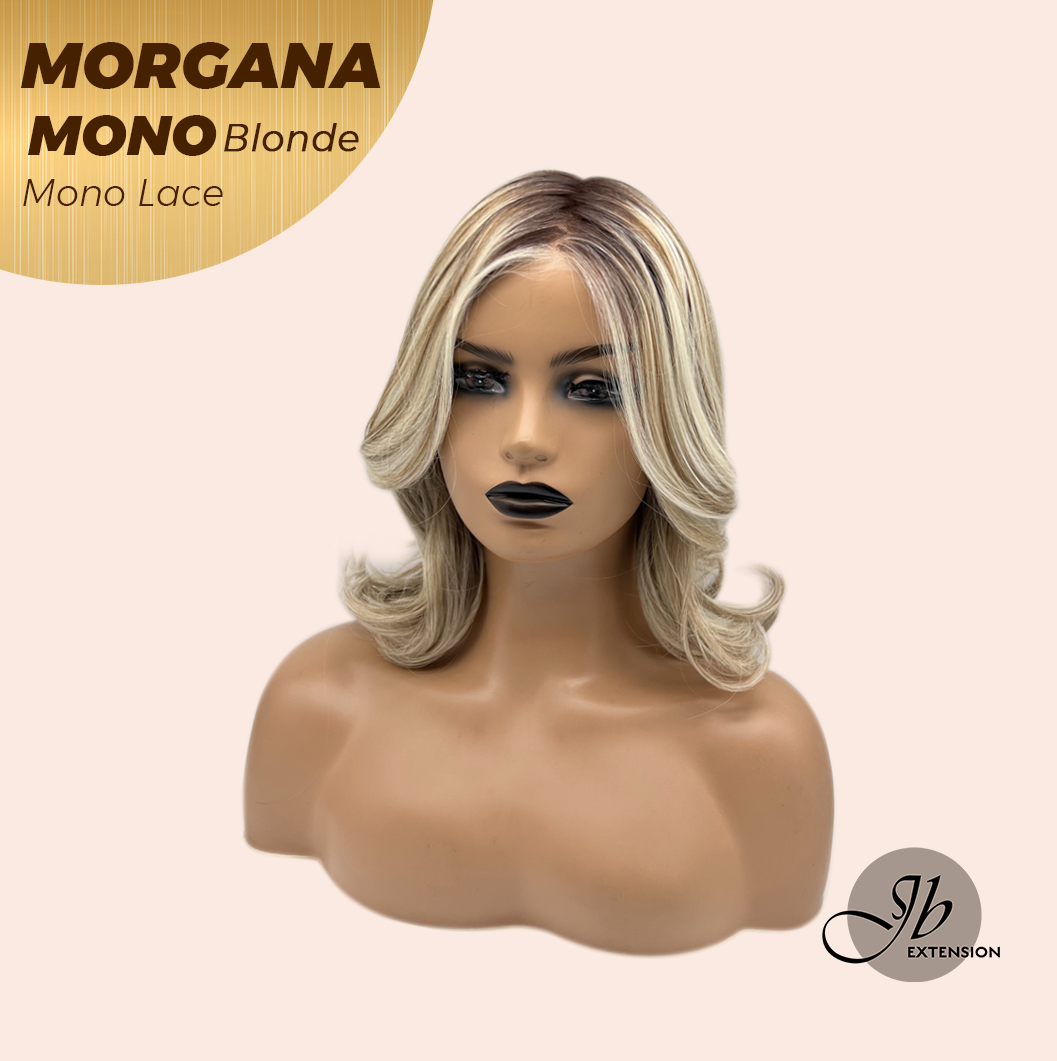 JBEXTENSION MORGANA MONO Monofilament Handmade Wig 6X5 Full Monofilament Hand Tied Top Wig 13 Inches Blonde Mono Lace Wig With Anti-slip Silicone Strips Glueless Wig MORGANA MONO LONDE【BENDY EAR TABS】