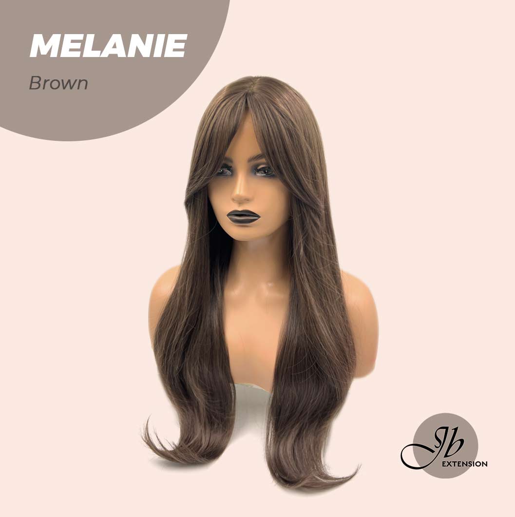 JBEXTENSION 26 Inches Cold Brown Curly Wig MELANIE BROWN