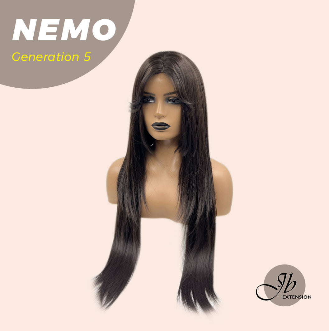 JBEXTENSION GENERATION FIVE 28 Inches Hime Cut Midnight Brown( Black/Brown) Wig NEMO G5