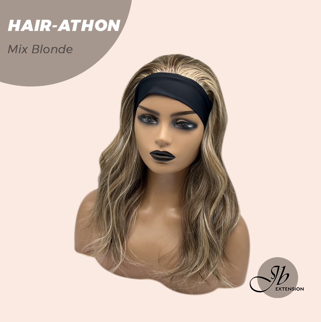 JBEXTENSION 18 Inches Curly Mix Blonde Headband Wig HAIR-ATHON - MIX BLONDE