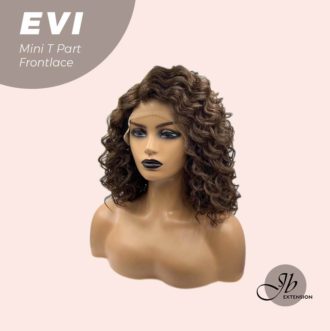 [PRE-ORDER] JBEXTENSION 15 Inches Deep Curly Brown Side Part Mini T Part Frontlace Glueless Wig EVI