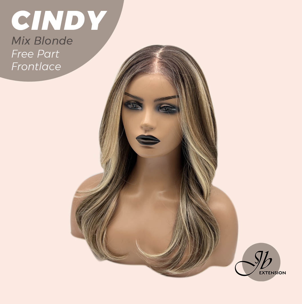 JBEXTENSION 20 Inches Mix Blonde Curly Pre-Cut 9X6 U Lace Free Part Frontlace Glueless Wig CINDY MIX BLONDE