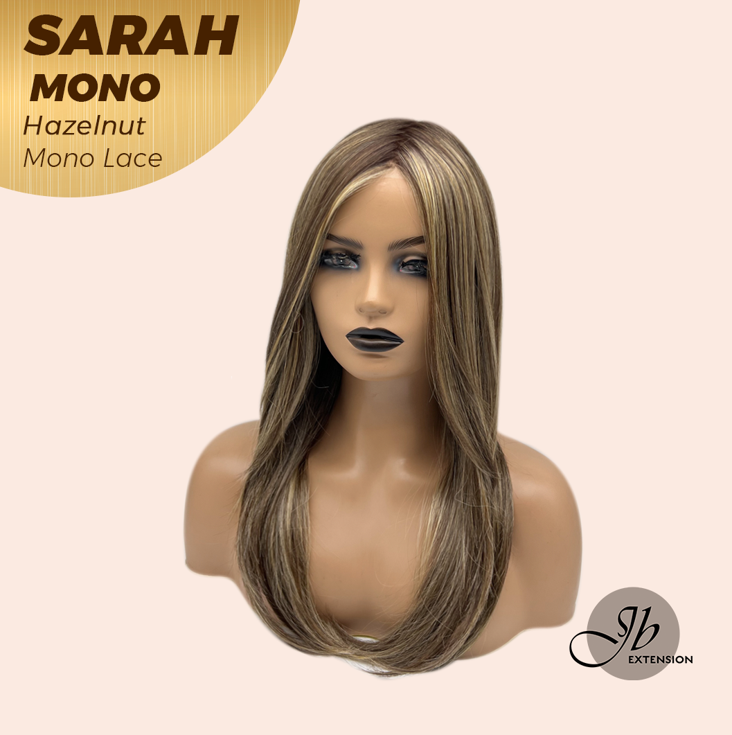 [PRE-ORDER] JBEXTENSION SARAH MONO Full Monofilament Wig 22 Inches Hazelnut Color Full Mono Lace Glueless With Anti-slip Silicone Strips Wig SARAH MONO HAZELNUT【BENDY EAR TABS】