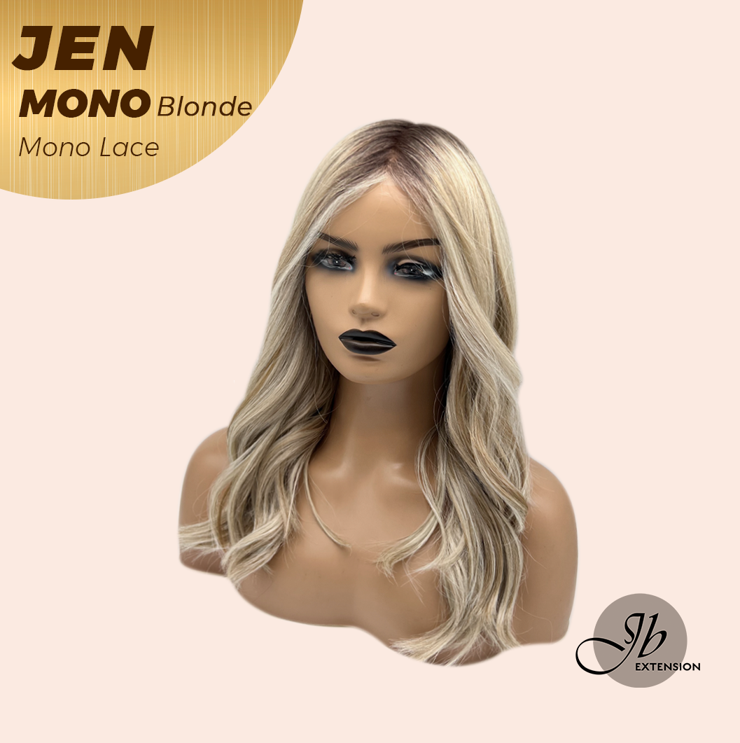 [PRE-ORDER] JBEXTENSION JEN MONO Monofilament Handmade Wig 6X5 Full Monofilament Hand Tied Top Wig 18 Inches Blonde Mono Lace Wig With Anti-slip Silicone Strips Glueless Wig JEN MONO BLONDE【BENDY EAR TABS】