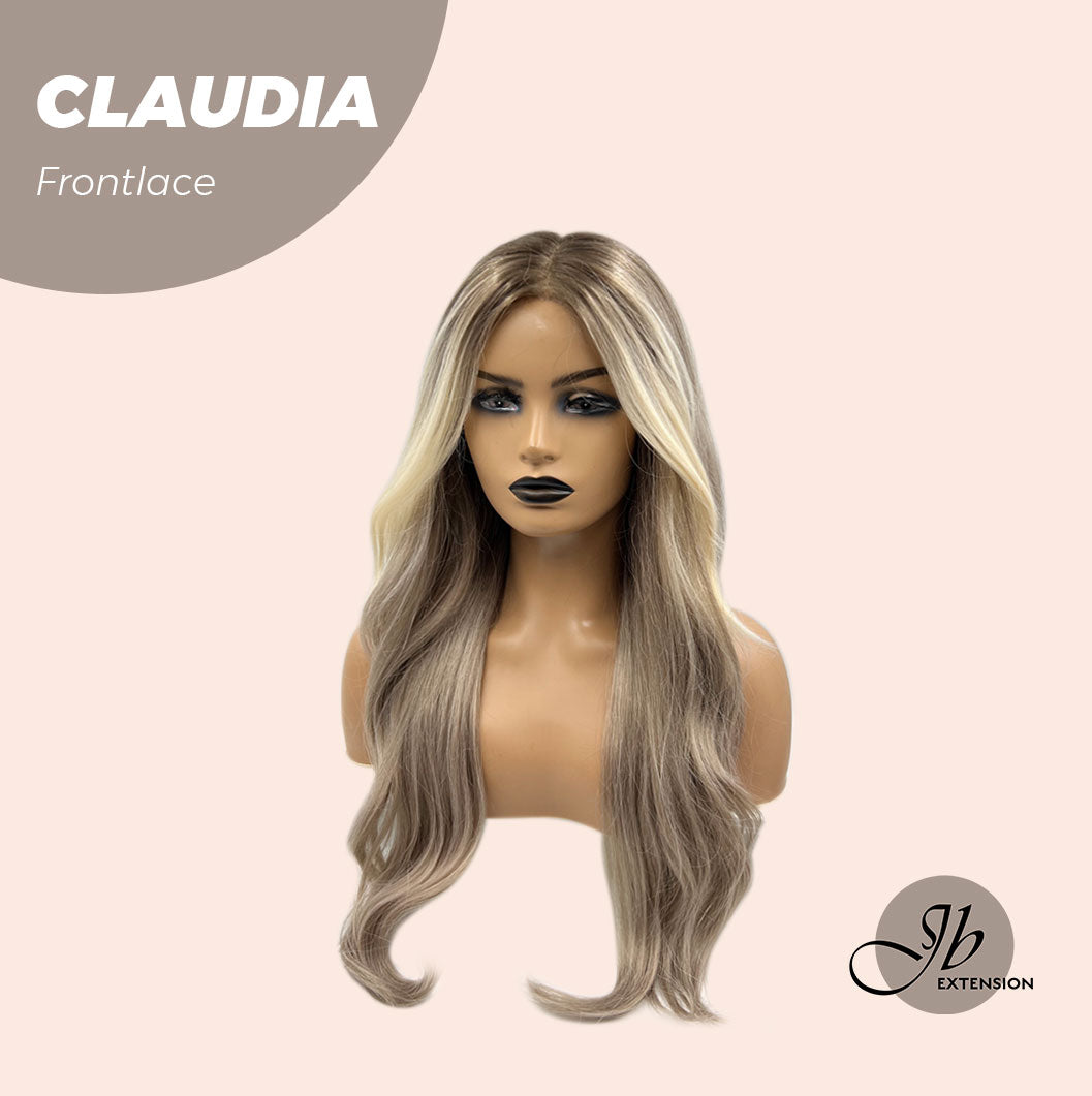 JBEXTENSION 27 Inches Blonde Curly Pre-Cut Frontlace Glueless Wig CLAUDIA