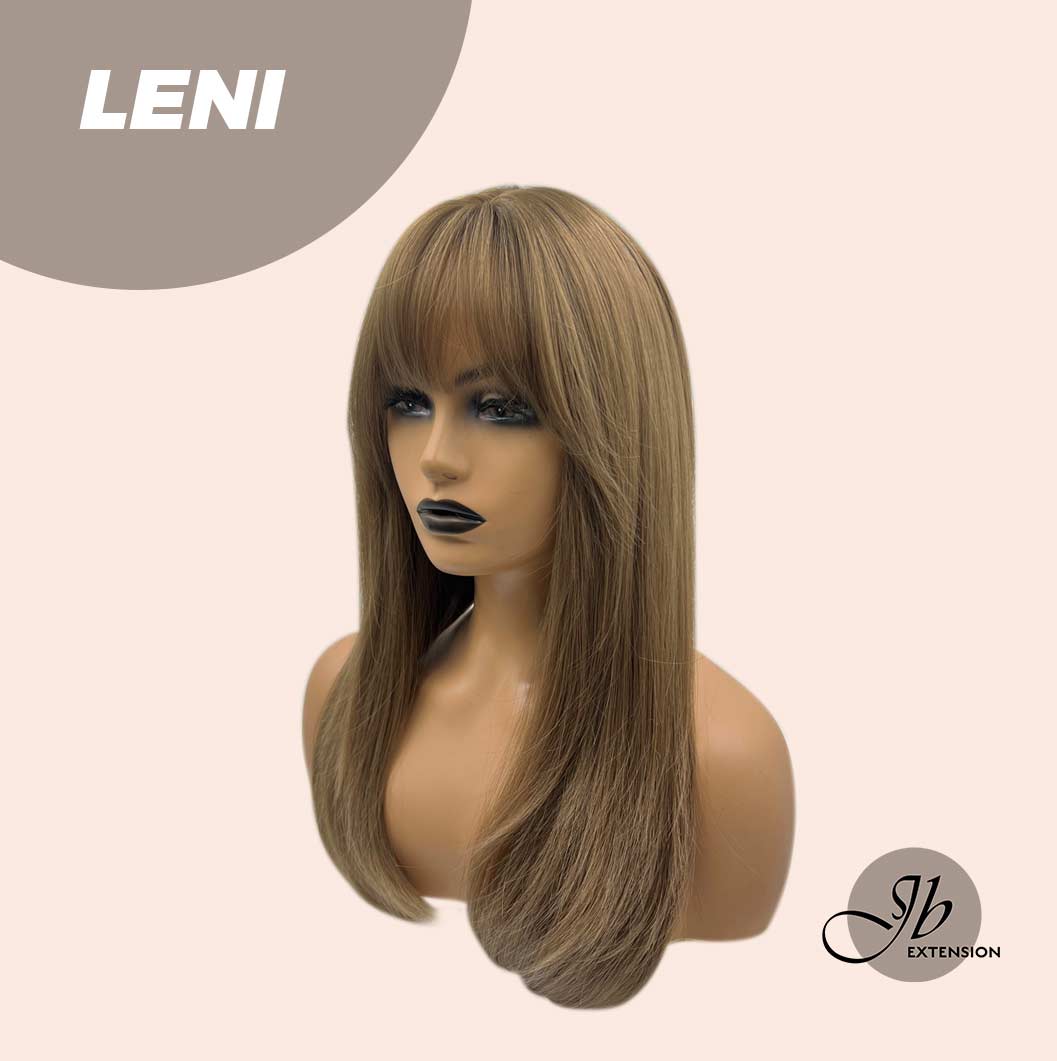 JBEXTENSION 22 Inches Brown Fashion Wig With Bangs LENI