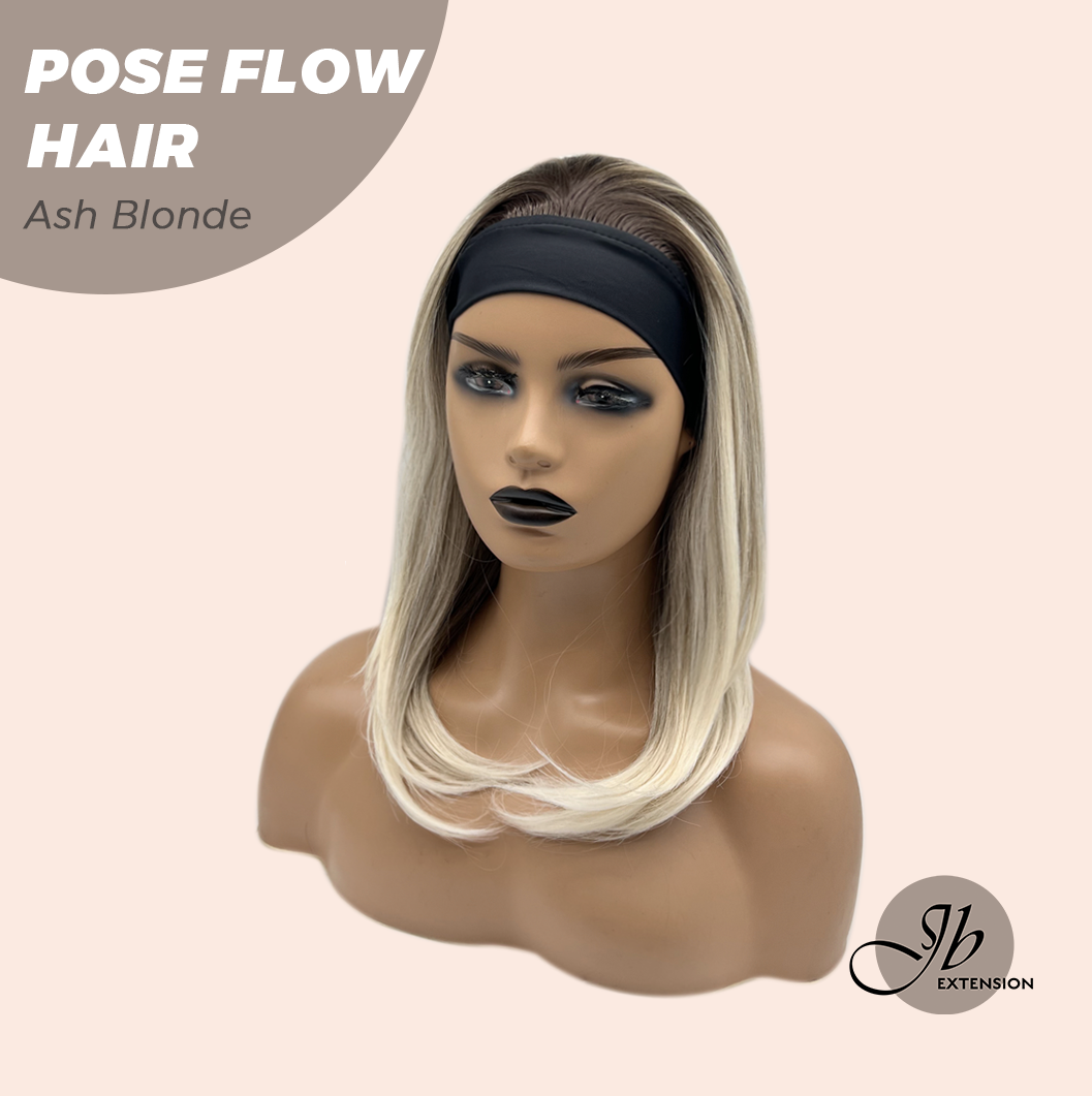 JBEXTENSION 18 Inches Ash Blonde Headband Wig POSE FLOW HAIR - ASH BLONDE