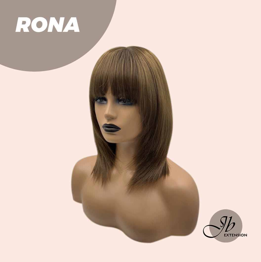 JBEXTENSION 14 Inches Brown Wig With Bangs RONA