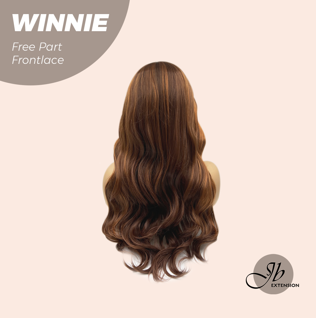 Nichole's Selection -  26 Inches Copper Curly Fiber X, Tangle Less Pre-Cut Free Part Frontlae Glueless Wig WINNIE