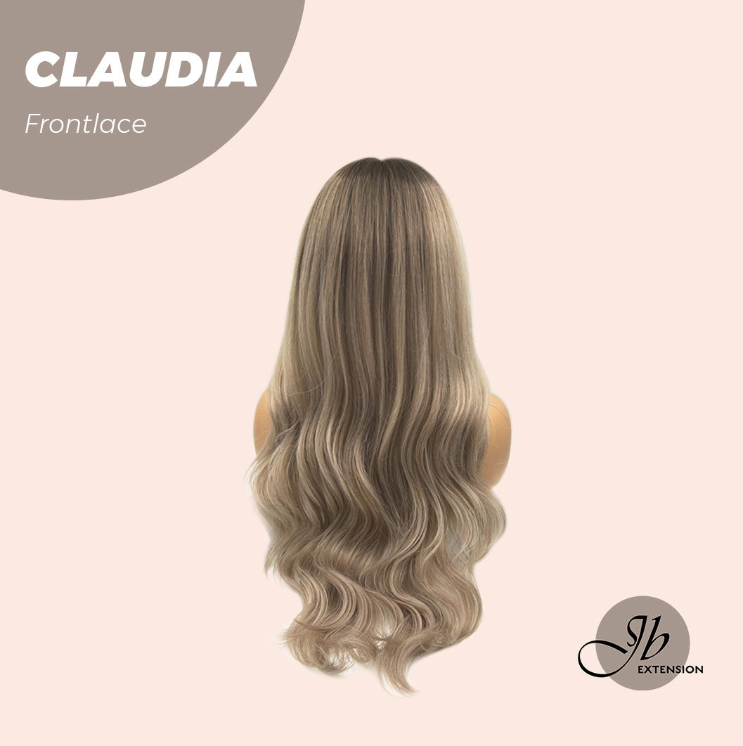 JBEXTENSION 27 Inches Blonde Curly Pre-Cut Frontlace Glueless Wig CLAUDIA