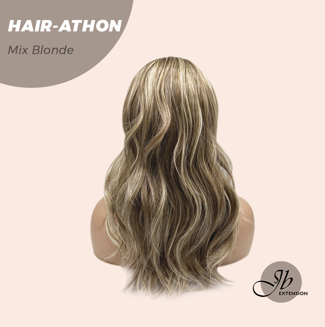 JBEXTENSION 18 Inches Curly Mix Blonde Headband Wig HAIR-ATHON - MIX BLONDE