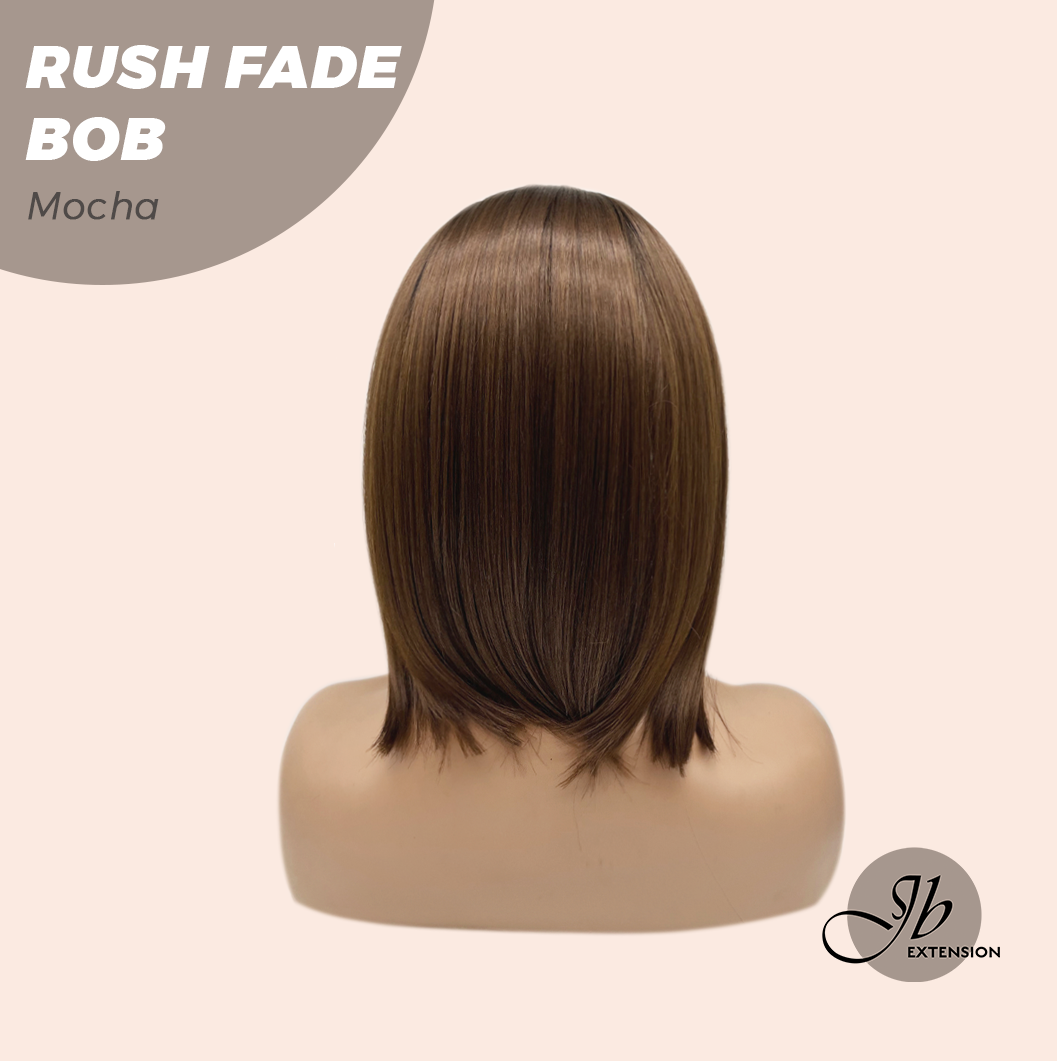 JBEXTENSION 12 Inches Short Hair Mocha Headband Wig RUSH FADE BOB - MOCHA