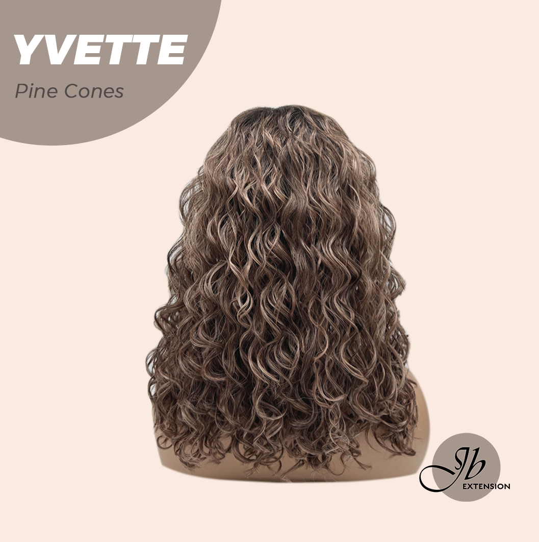 JBEXTENSION 14 Inches Extra Curly Pine Cones Wig Women Fashion Full Machine Wig YVETTE PINE CONES【PLUS PERMATEASE】【BENDY EAR TABS】