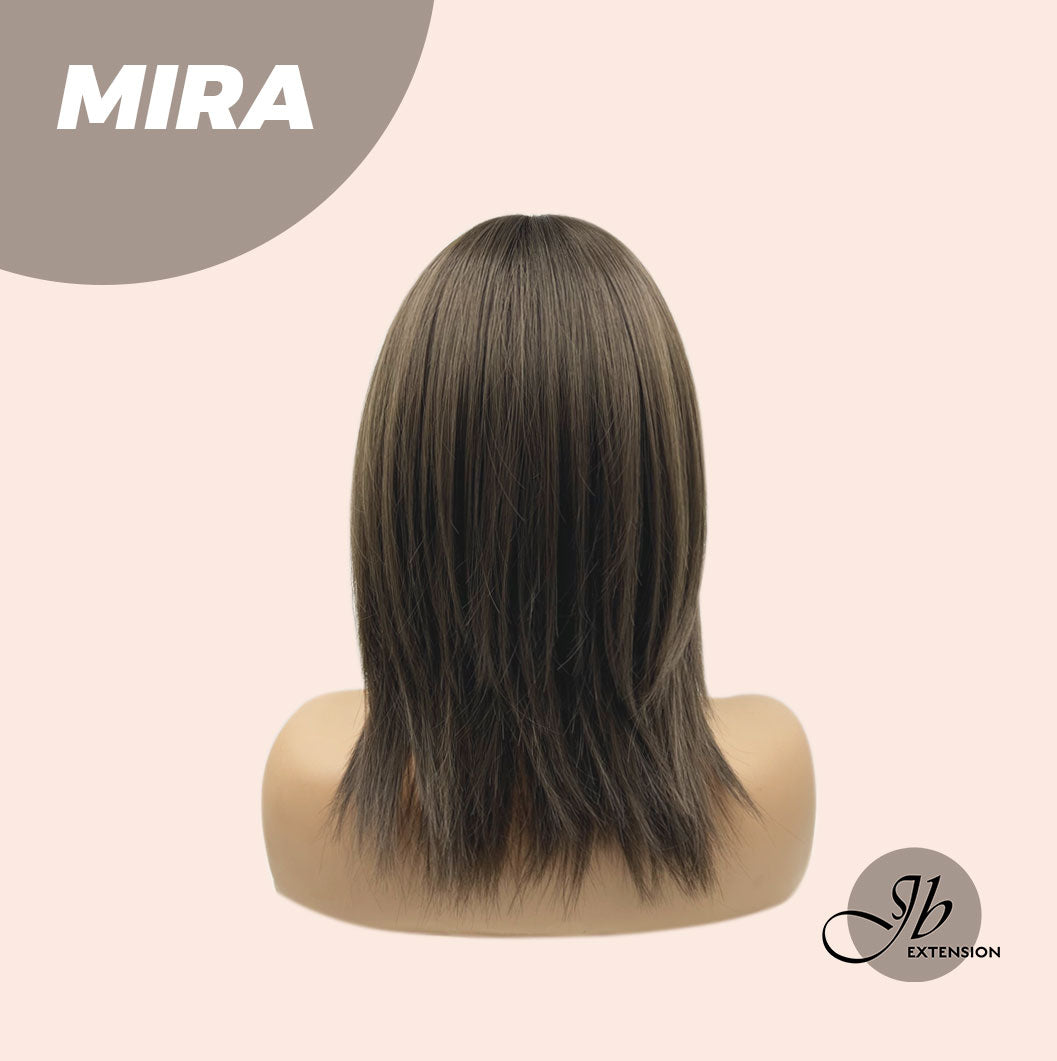 JBEXTENSION 15 Inches Cold Brown Wig With Bangs MIRA