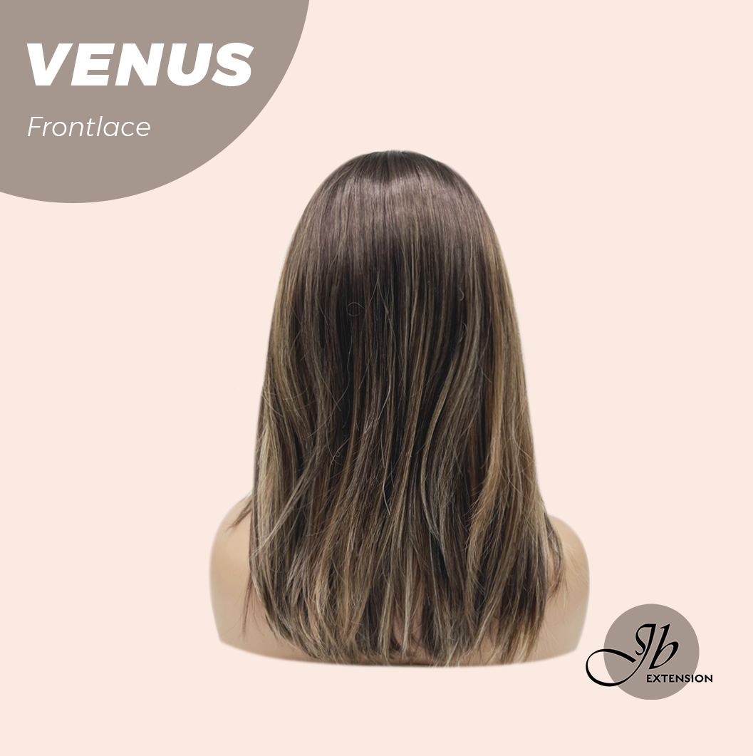 JBEXTENSION 16 Inches Mix Blonde Women Pre-Cut Frontlace Glueless Wig VENUS