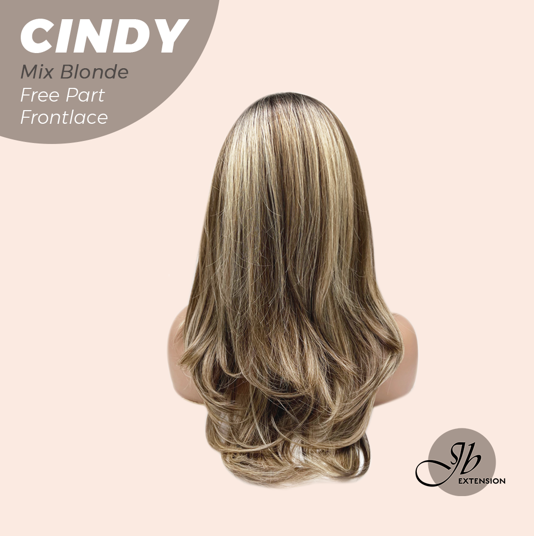 JBEXTENSION 20 Inches Mix Blonde Curly Pre-Cut 9X6 U Lace Free Part Frontlace Glueless Wig CINDY MIX BLONDE