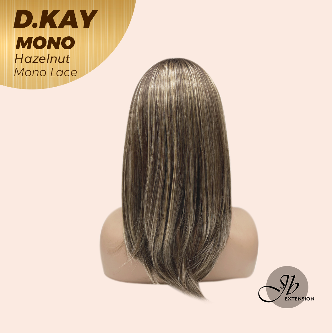 [PRE-ORDER] JBEXTENSION D.KAY MONO Partial Monofilament Wig 18 Inches Hazelnut Partial Mono Lace Glueless Women Fashion Wig D.KAY MONO HAZELNUT【BENDY EAR TABS】
