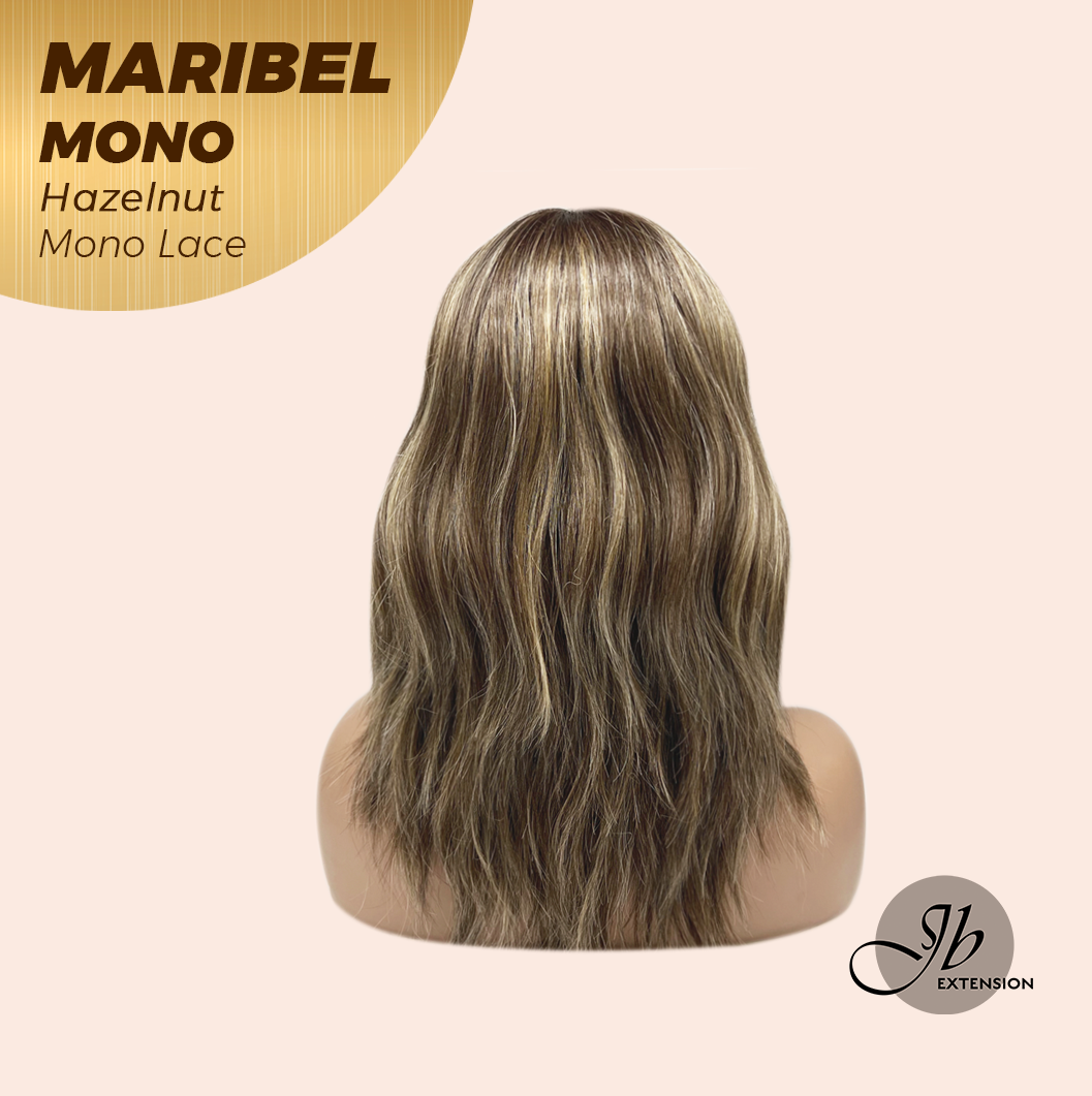 [PRE-ORDER] JBEXTENSION MARIBEL MONO HAZELNUT Monofilament Handmade Wig 6X5 Full Monofilament Hand Tied Top Wig 16 Inches Hazelnut Wave Mono Lace Wig With Anti-slip Silicone Strips Glueless Wig MARIBEL MONO HAZELNUT【BENDY EAR TABS】