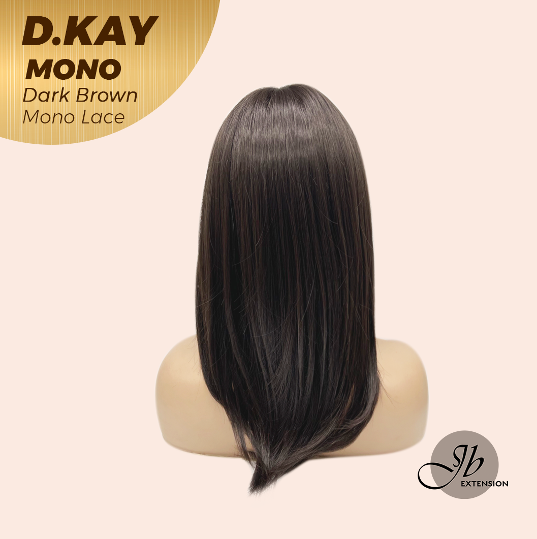 [PRE-ORDER] JBEXTENSION D.KAY MONO Partial Monofilament Wig 18 Inches Dark Brown Partial Mono Lace Glueless Women Fashion Wig D.KAY MONO DARK BROWN【BENDY EAR TABS】