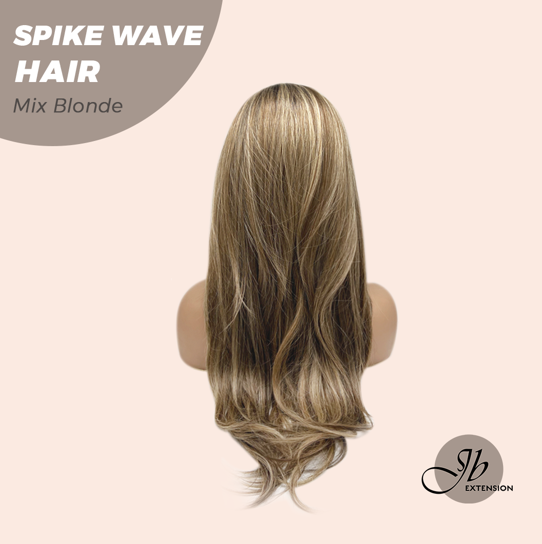 JBEXTENSION 24 Inches Long Curly Hair Mix Blonde Headband Wig SPIKE WAVE HAIR - MIX BLONDE
