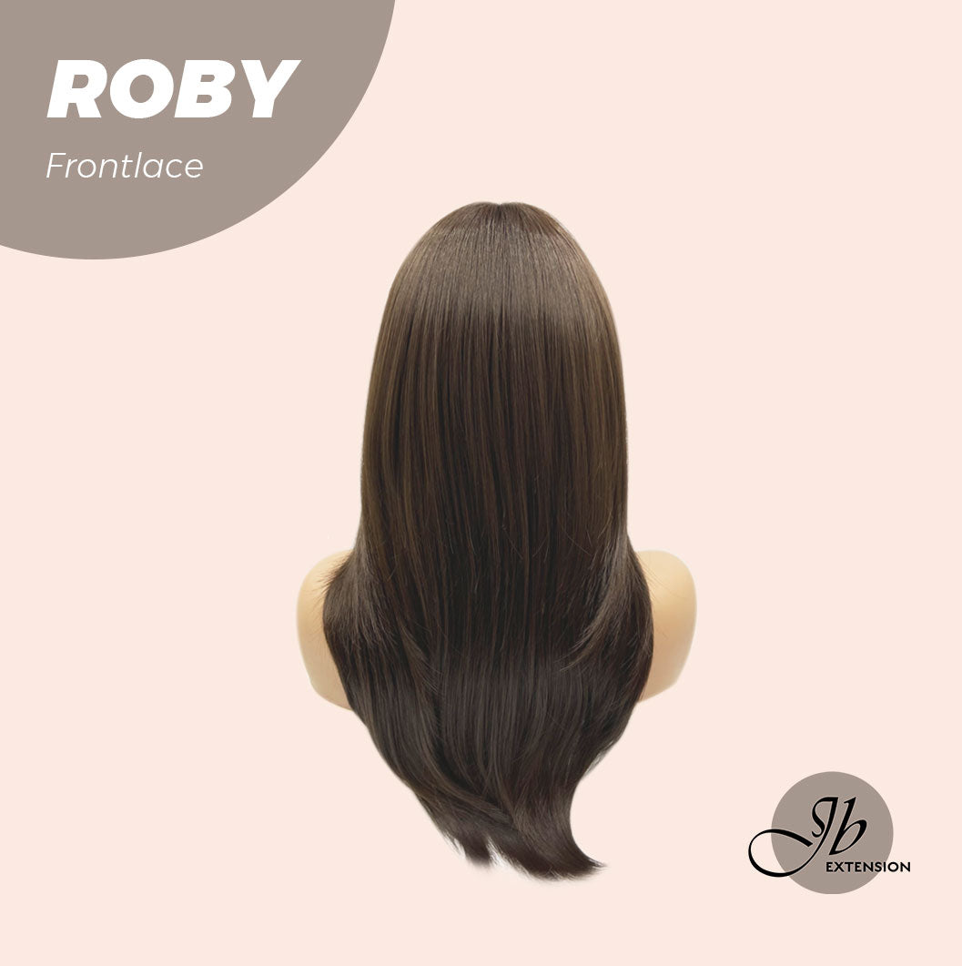 Nichole's Selection -22 Inches Brown Medium Length Women Pre-Cut Frontlace Glueless Wig ROBY