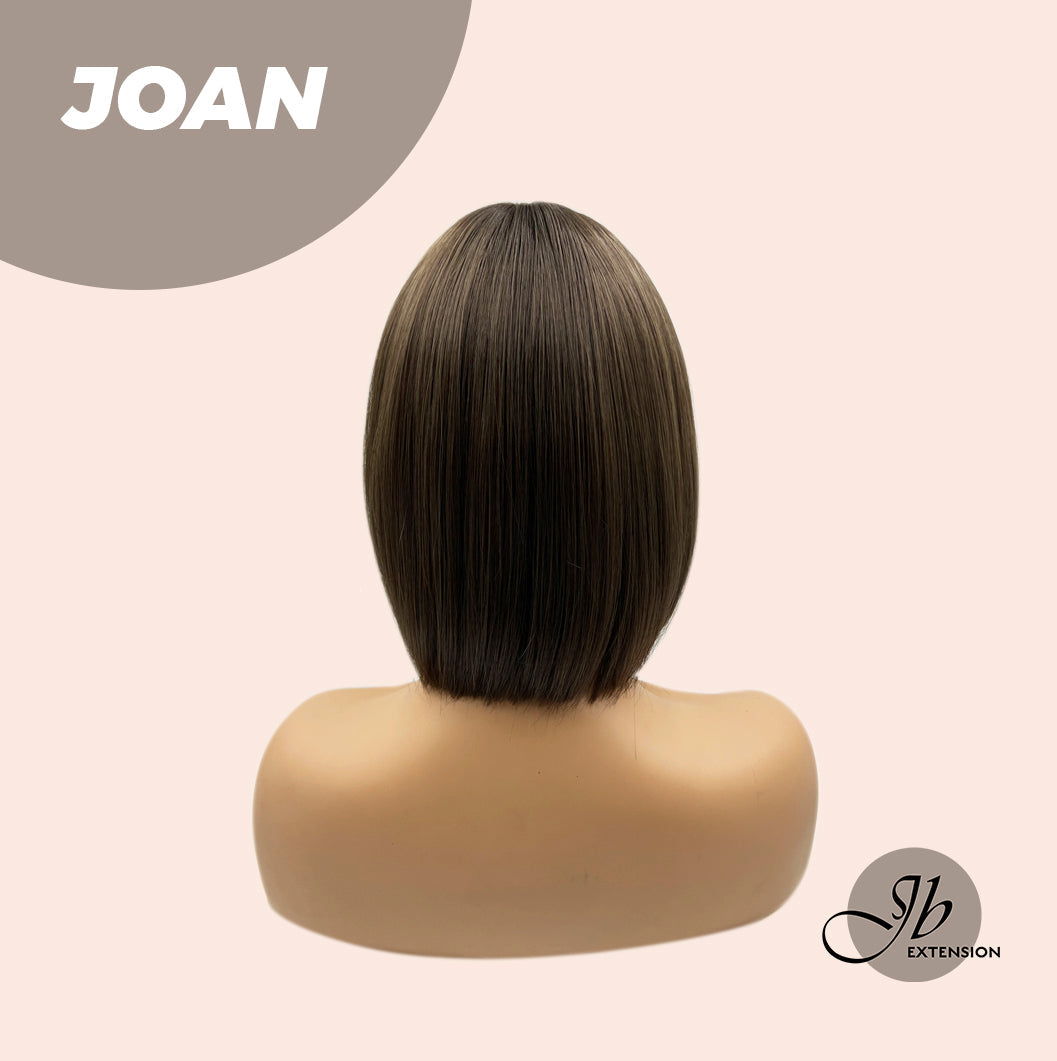 JBEXTENSION 10 Inches Bob Cut Nature Brown Wig With Bangs JOAN
