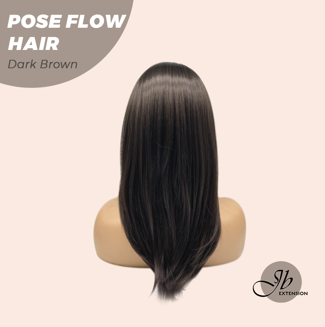 JBEXTENSION 18 Inches Dark Brown Headband Wig POSE FLOW HAIR - DARK BROWN