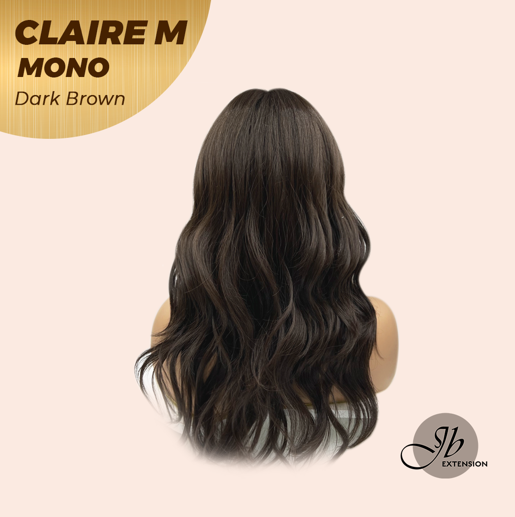 [PRE-ORDER] JBEXTENSION CLAIRE MONO DARK BROWN Partial Monofilament Wig 22 Inches Dark Brown Partial Mono Lace Glueless Wig CLAIRE MONO DARK BROWN【BENDY EAR TABS】