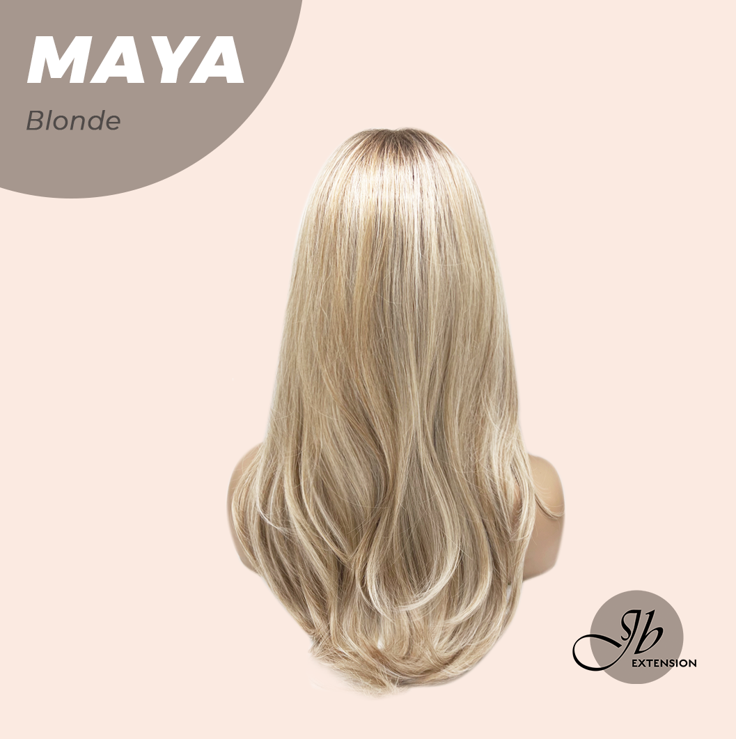JBEXTENSION 22 Inches Blonde Women Fashion Full Machine Wig MAYA BLONDE【PLUS PERMATEASE】【BENDY EAR TABS】