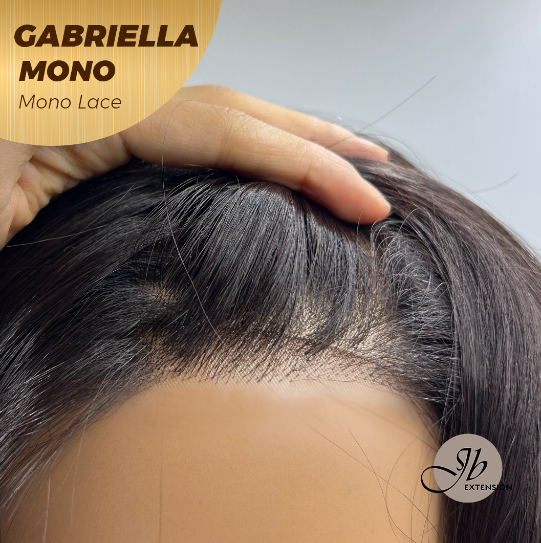 [PRE-ORDER] JBEXTENSION GABRIELLA MONO Monofilament Handmade Wig 6X5 Full Monofilament Hand Tied Top Wig 20 Inches Black Wave Mono Lace Wig With Anti-slip Silicone Strips Glueless Wig GABRIELLA MONO【BENDY EAR TABS】