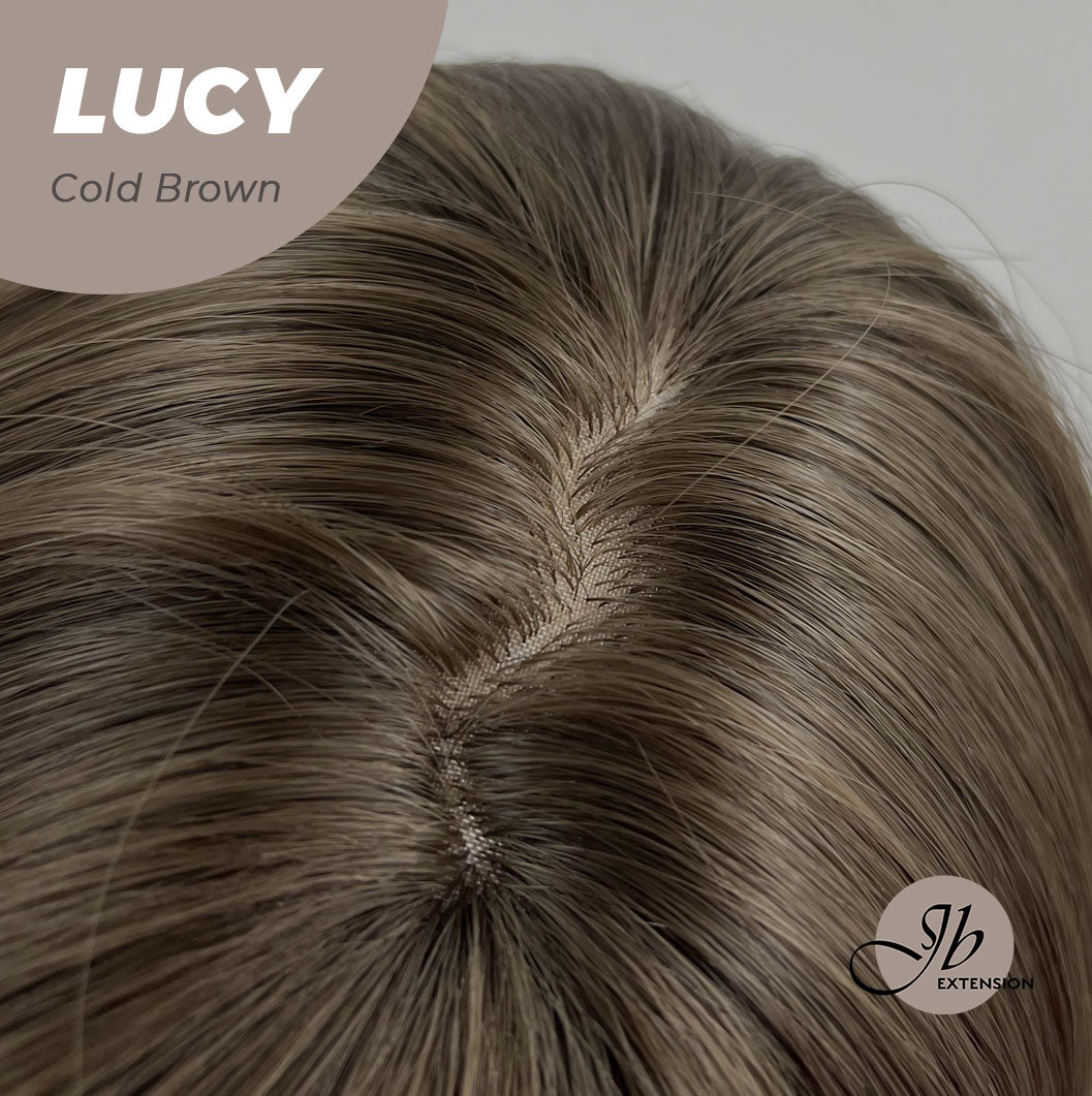 JBEXTENSION 24 Inches Cold Brown Wig With Bangs LUCY COLD BROWN
