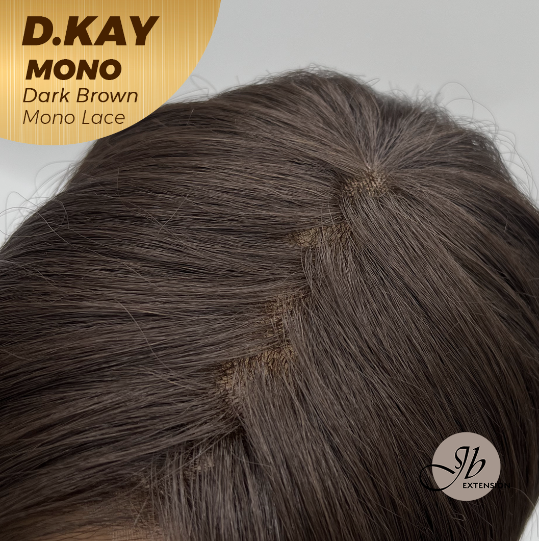 [PRE-ORDER] JBEXTENSION D.KAY MONO Partial Monofilament Wig 18 Inches Dark Brown Partial Mono Lace Glueless Women Fashion Wig D.KAY MONO DARK BROWN【BENDY EAR TABS】