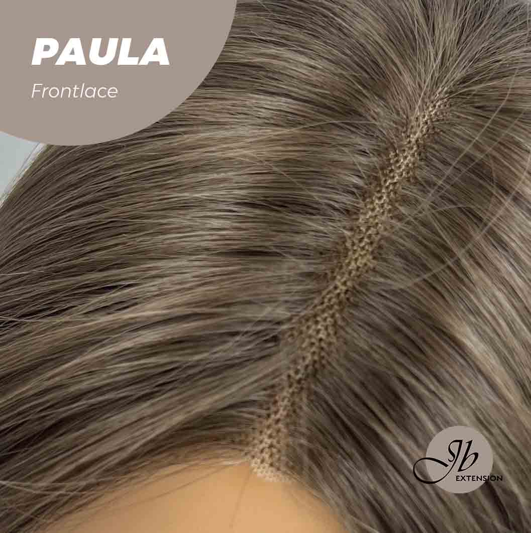 JBEXTENSION 12 Inches Bob Cut Cold Brown Straight Pre-Cut Frontlace Glueless Wig PAULA