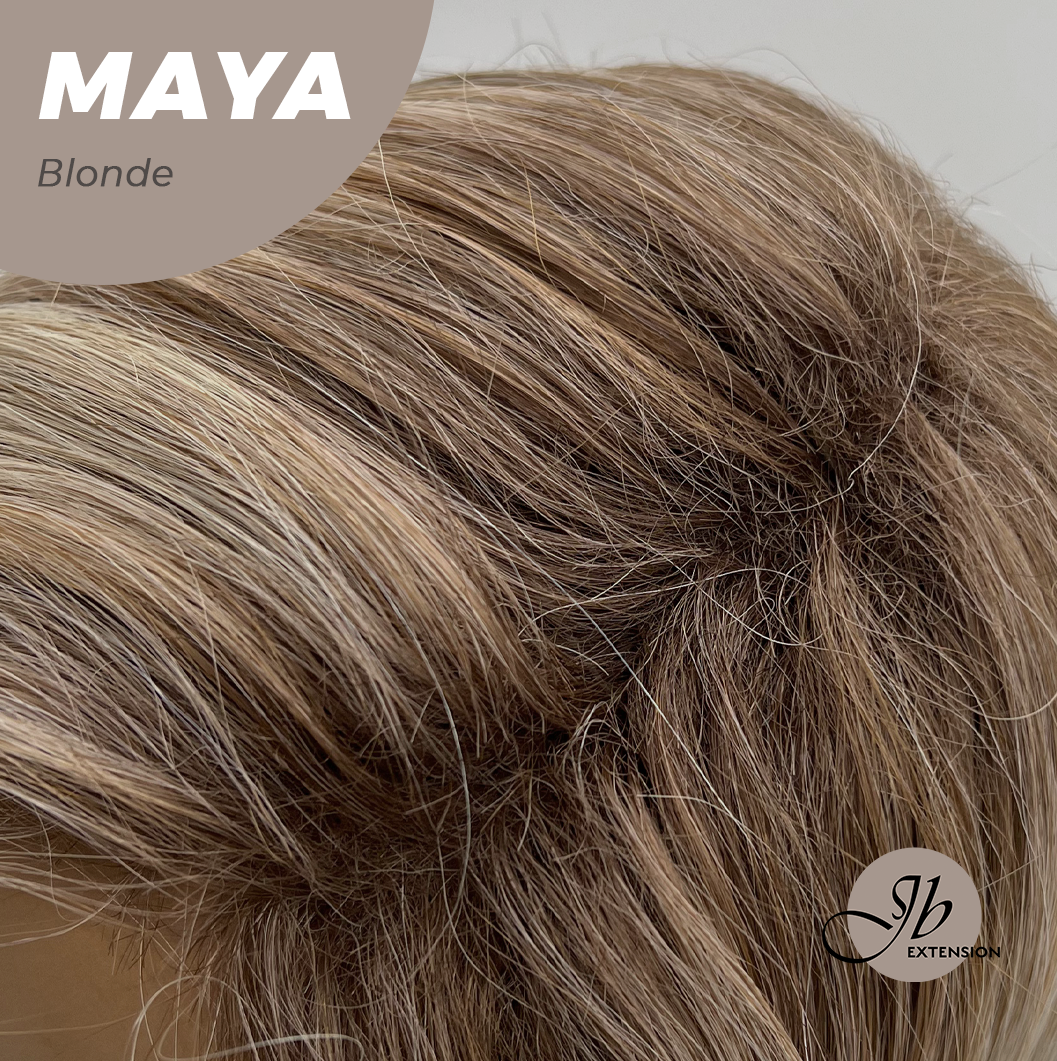 JBEXTENSION 22 Inches Blonde Women Fashion Full Machine Wig MAYA BLONDE【PLUS PERMATEASE】【BENDY EAR TABS】