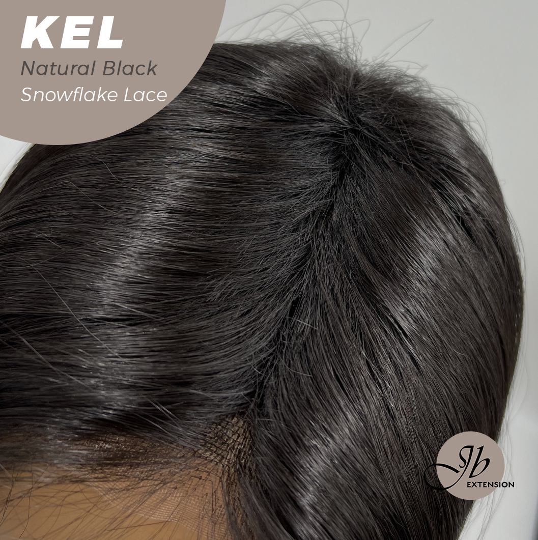 [PRE-ORDER] Nichole's Selection -  22 Inches Natural Black Pre-Cut Snowflake Lace Frontlace Glueless Wig KEL NATURAL BLACK【PERMATEASE】【BENDY EAR TABS】
