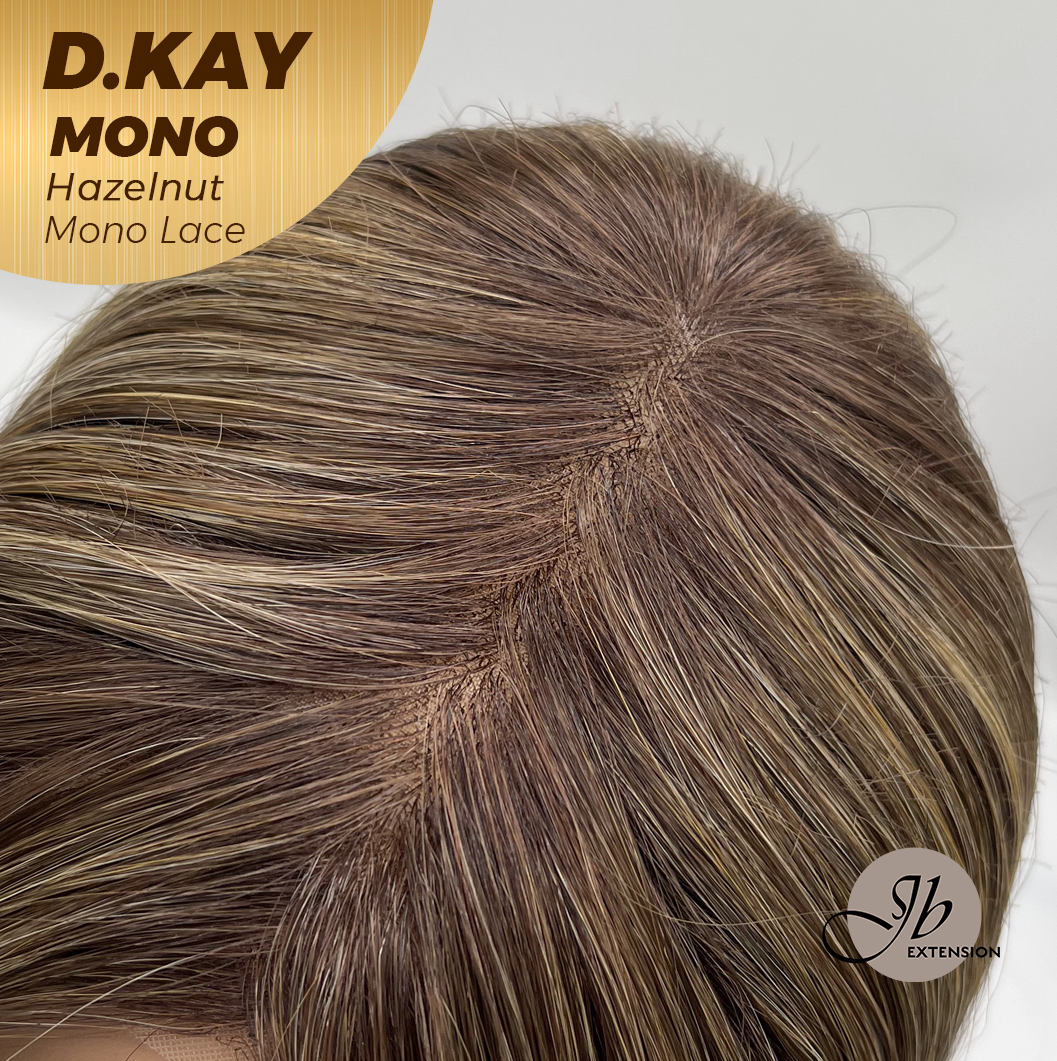 [PRE-ORDER] JBEXTENSION D.KAY MONO Partial Monofilament Wig 18 Inches Hazelnut Partial Mono Lace Glueless Women Fashion Wig D.KAY MONO HAZELNUT【BENDY EAR TABS】