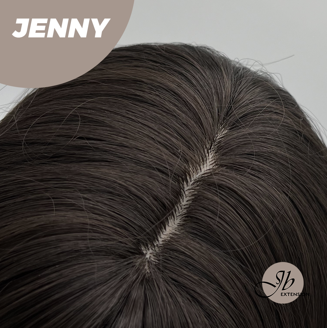 JBEXTENSION 25 Inches Midnight Brown( Black/Brown) Curly Wig with Bangs JENNY