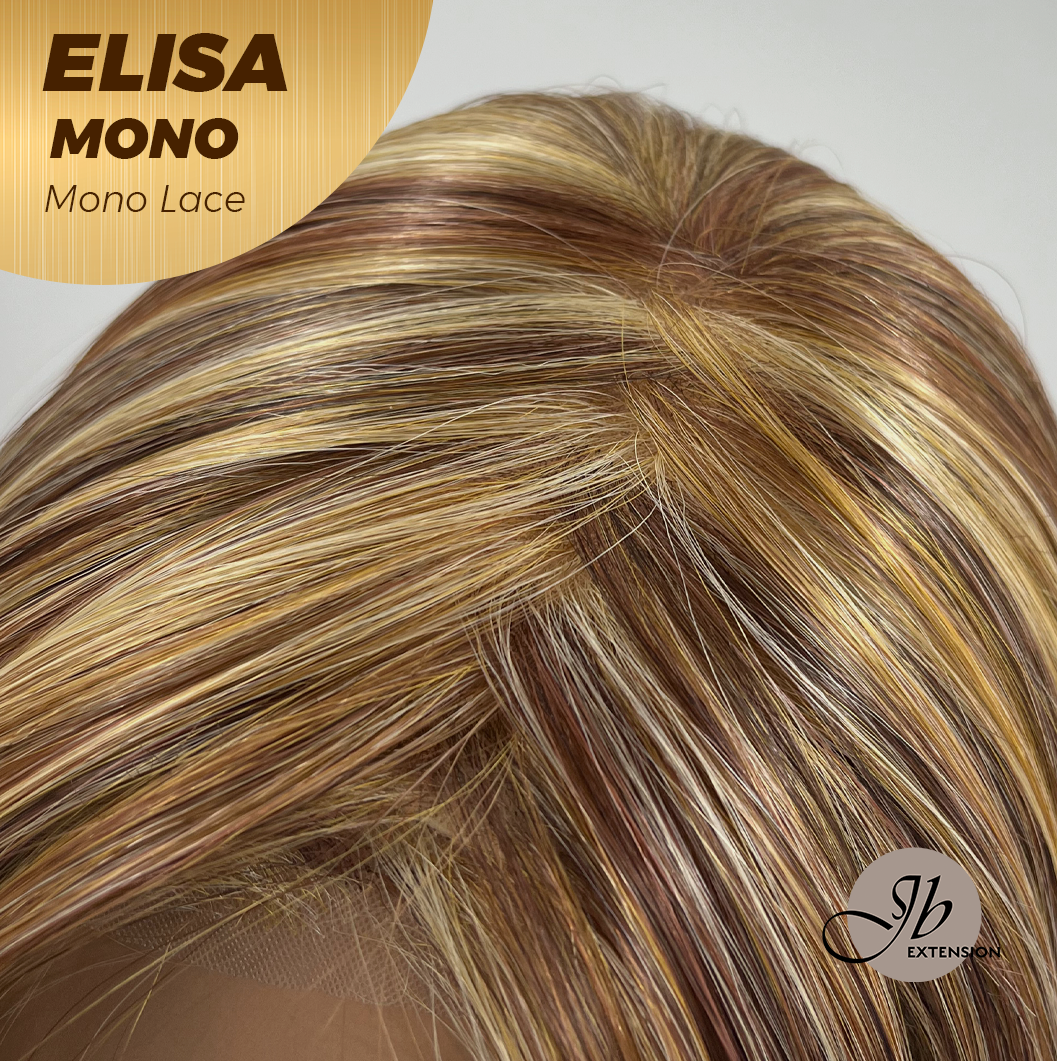 [PRE-ORDER] JBEXTENSION ELISA MONO Monofilament Handmade Wig 6X5 Full Monofilament Hand Tied Top Wig 16 Inches Crème Caramel Mono Lace Wig With Anti-slip Silicone Strips Glueless Wig ELISA MONO【BENDY EAR TABS】