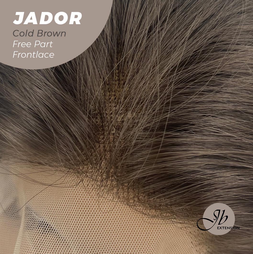 JBEXTENSION 10 Inches Cold Brown Curly Lace Front Wig.Pre Plucked 13*4 HD Transparent Lace Frontal Handmade Futura Fiber Swiss Lace Synthetic Fiber Glueless Wig JADOR BROWN