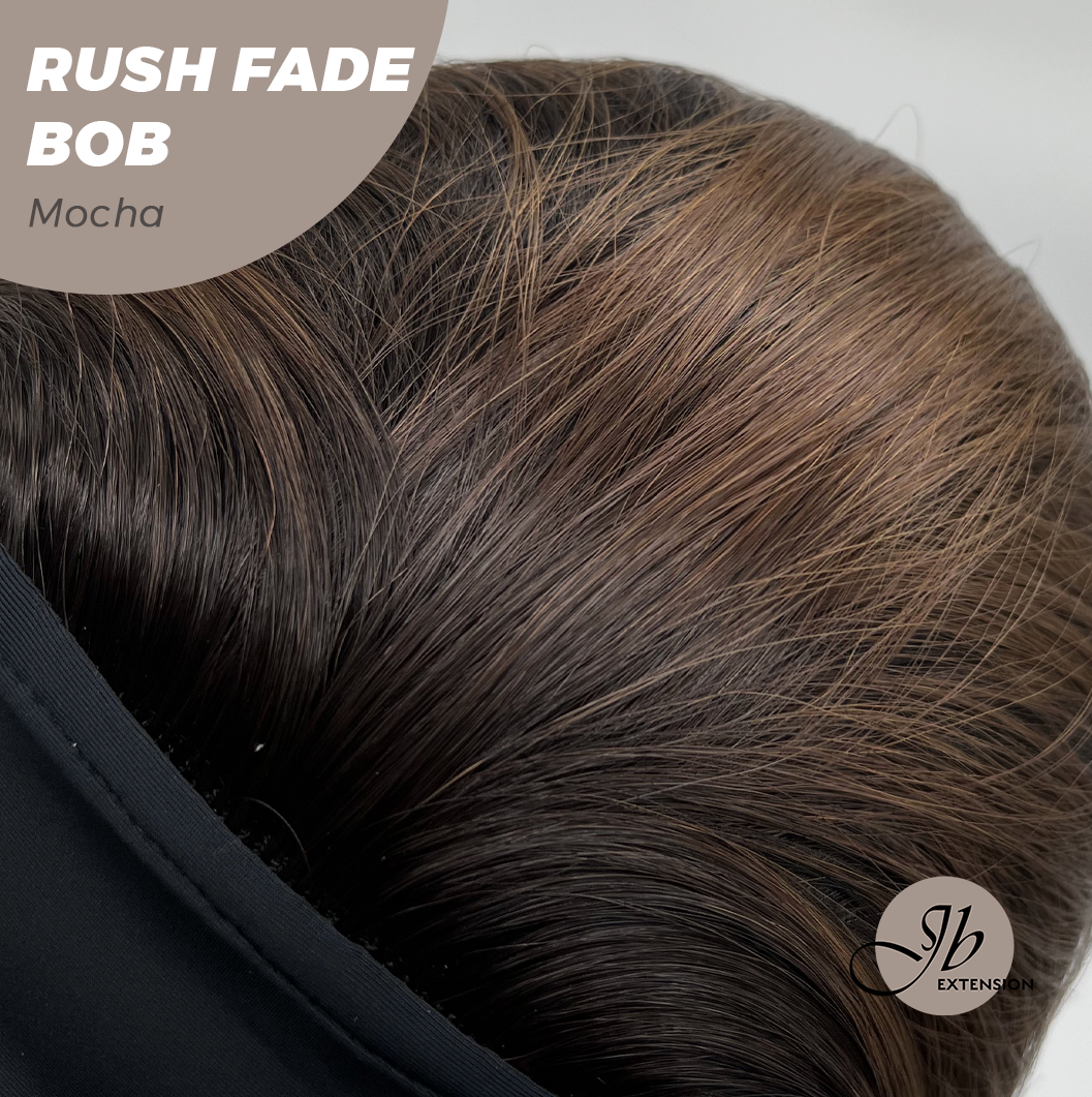 JBEXTENSION 12 Inches Short Hair Mocha Headband Wig RUSH FADE BOB - MOCHA