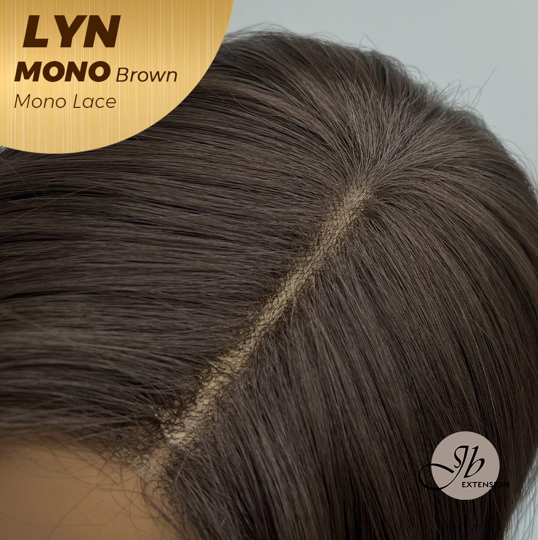 [PRE-ORDER] JBEXTENSION LYN MONO Partial Monofilament Wig 17 Inches Brown Partial Mono Lace Glueless Wig LYN MONO BROWN【BENDY EAR TABS】